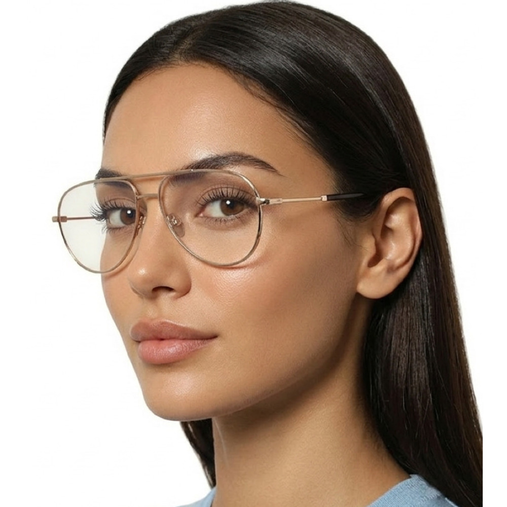 NWT Tom Ford FT5829-B Rose Gold Aviator 57mm Eyeglasses